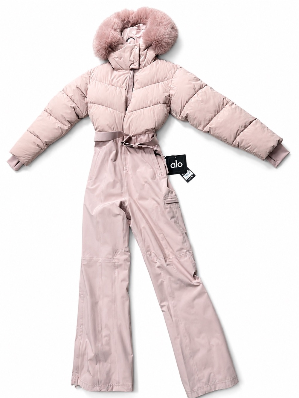 ALO Pink Champagne Polar Star Ski Suit M